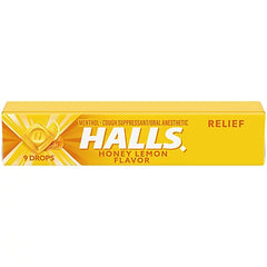 Halls Cough Drops – 9 pcs – Honey Lemon - Authentic Turkish & Mediterranean Food | TG Gourmet
