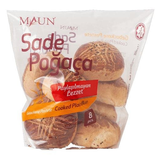 Maun Plain Pogaca Baked Bun 2.6 oz (75g) - Frozen Turkish Breakfast Roll | TG Gourmet