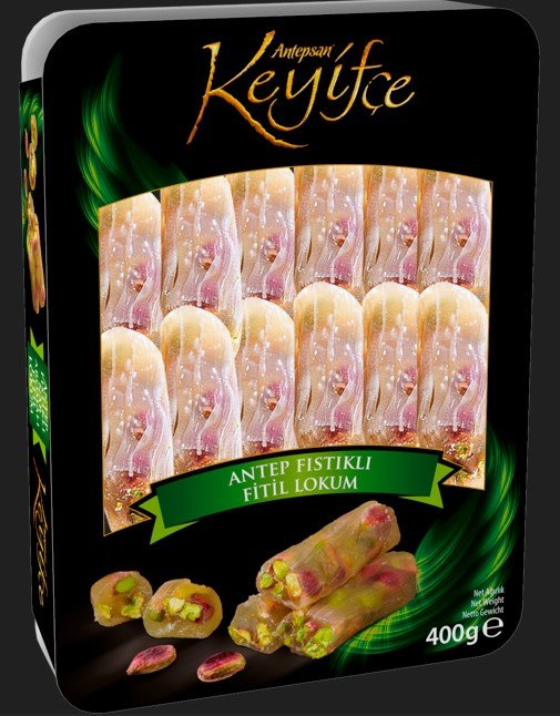 Keyifce Turkish Delight Roll with Pistachio 12.3 oz (350g) Classic | TG Gourmet