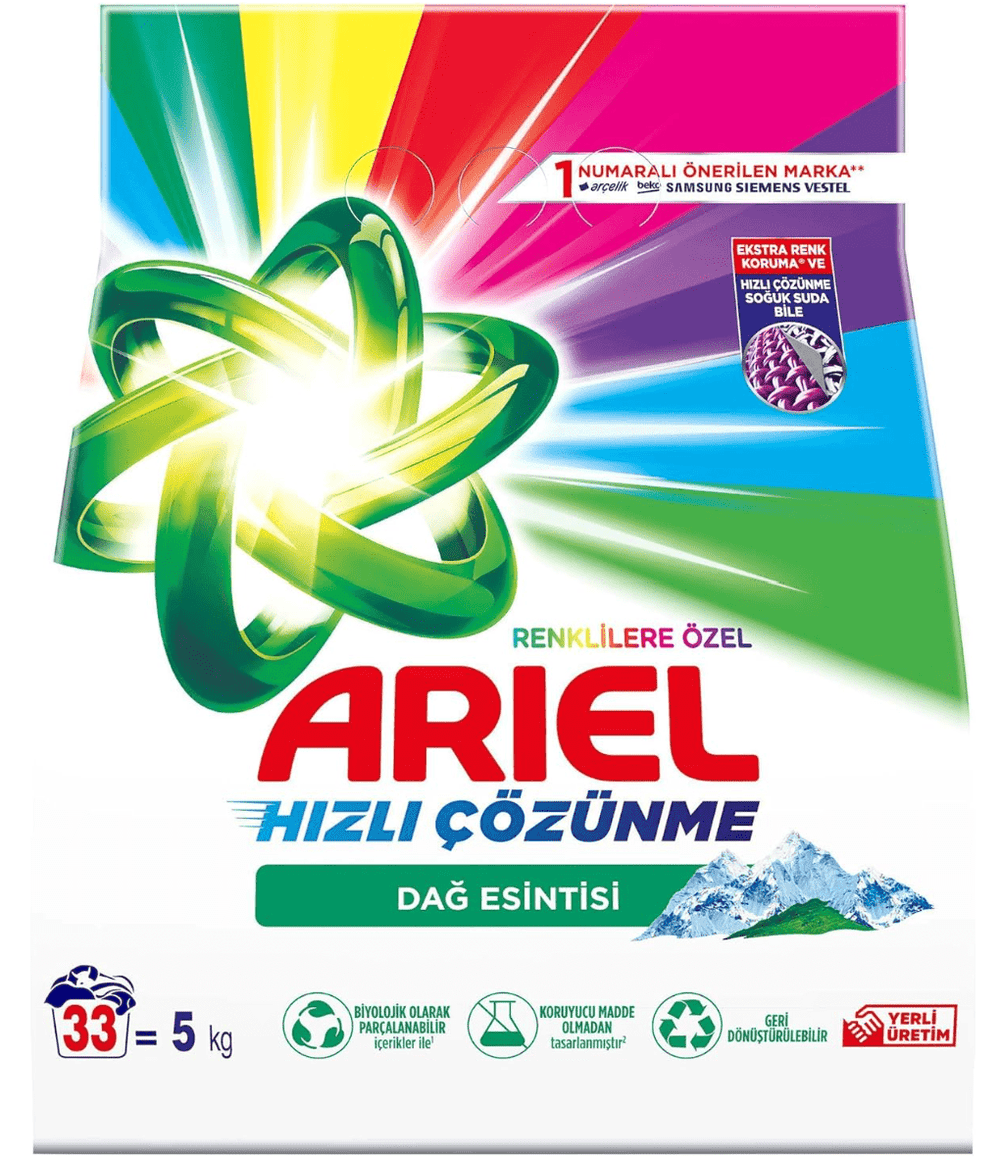 ARIEL AQUA POWDER DETERGENT 5 KG (176.4 oz. - MOUNTAIN BREEZE) - TULUMBA