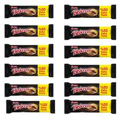Ulker Biskrem Cookies with Cocoa Cream Fiiling Large Roll 5.29 oz (150 g) x 12 pcs - Authentic Turkish & Mediterranean Food | TG Gourmet