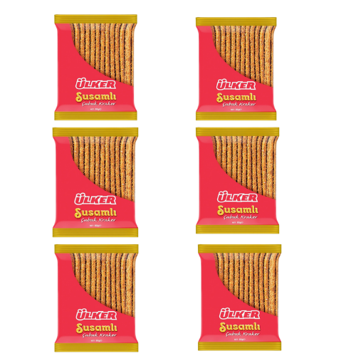 Ulker Sesame Stick Crackers (Susamli Cubuk Kraker) 2.47 oz (70g), 6-Pack | TG Gourmet