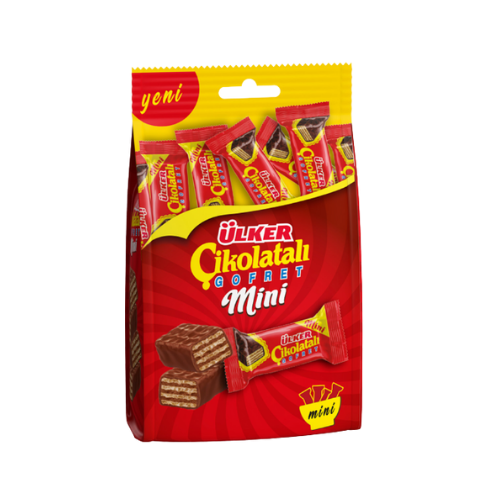 Ulker Mini Chocolate Wafers Multi-Pack (Cikolatalı Goflet) 2.9 oz (82 g) - Authentic Turkish & Mediterranean Food | TG Gourmet