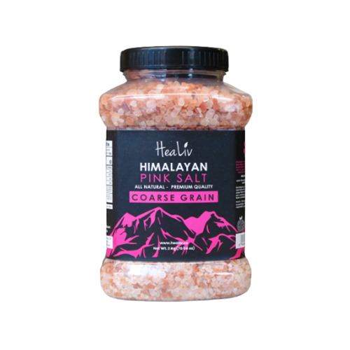 Himalayan Pink Salt Coarse Grain 35.27 oz (1 kg) Plastic Jar | TG Gourmet