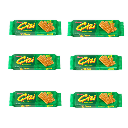 Ulker Cizi Plain Crackers 2.47 oz (70 g) x 6 pcs - Authentic Turkish & Mediterranean Food | TG Gourmet
