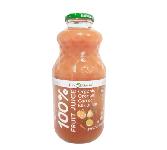 Ben Organic Orange & Carrot Mix Juice 32 fl oz - The Sunny Blend | TG Gourmet