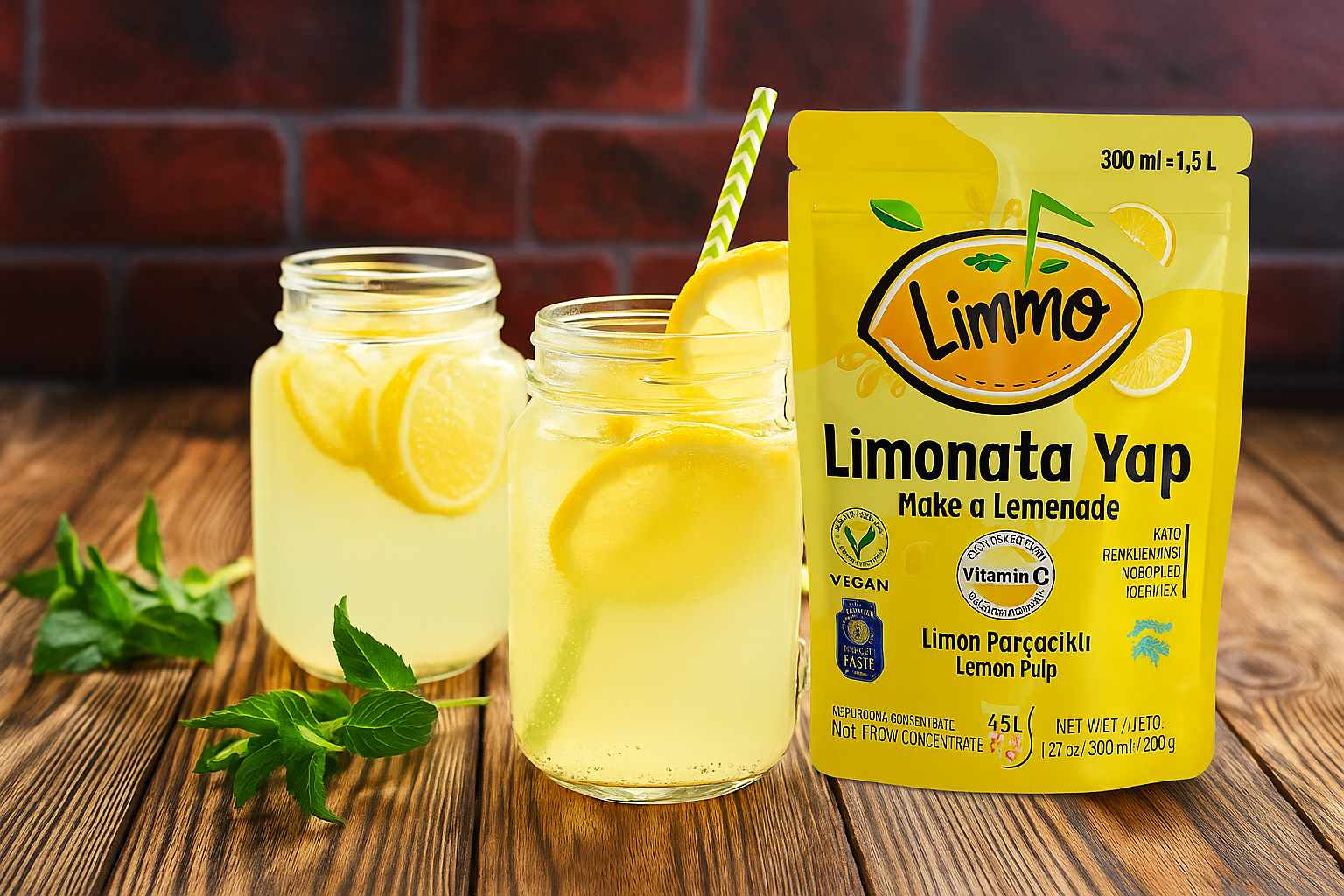 Limmo Frozen Lemon Fruit Puree – Doypack – 10 oz - Authentic Turkish & Mediterranean Food | TG Gourmet