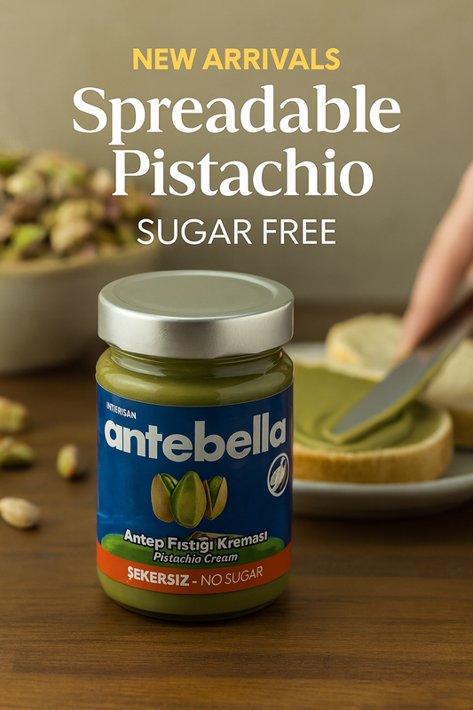 ANTEBELLA SPREADABLE PISTACHIO CREAM WITHOUT SUGAR 200gr - Authentic Turkish & Mediterranean Food | TG Gourmet