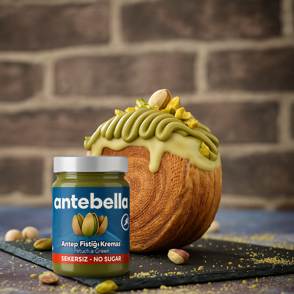 ANTEBELLA SPREADABLE PISTACHIO CREAM WITHOUT SUGAR 200gr - Authentic Turkish & Mediterranean Food | TG Gourmet