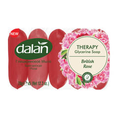Dalan Glycerine Soap with Wild Roses & Almond Oil 2.47 oz (70g) Bars, 5-Pack | TG Gourmet