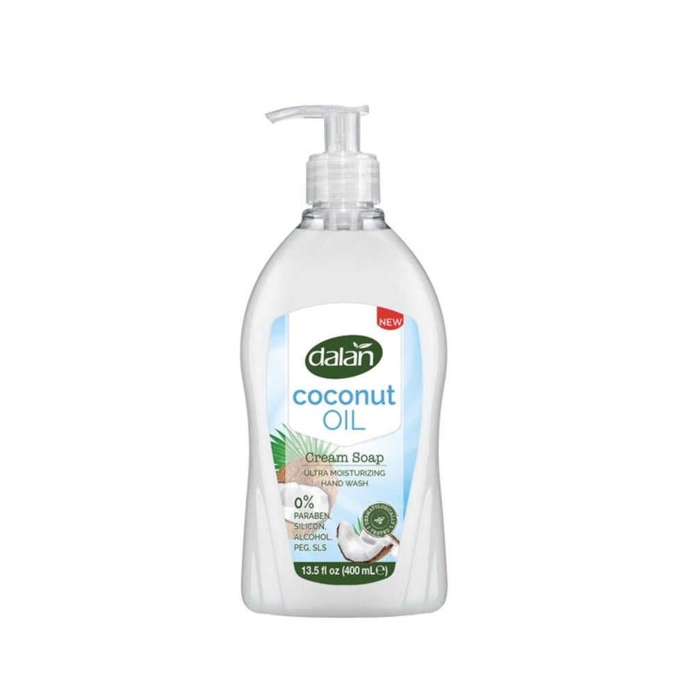 Dalan Cream Liquid Hand Soap Coconut Oil 13.5 fl oz (400 ml) Pump Bottle | TG Gourmet
