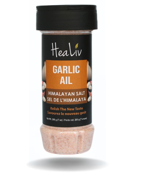 Himalayan Pink Salt Fine Grain Pet Bottle Shaker 200g -| Garlic - Authentic Turkish & Mediterranean Food | TG Gourmet