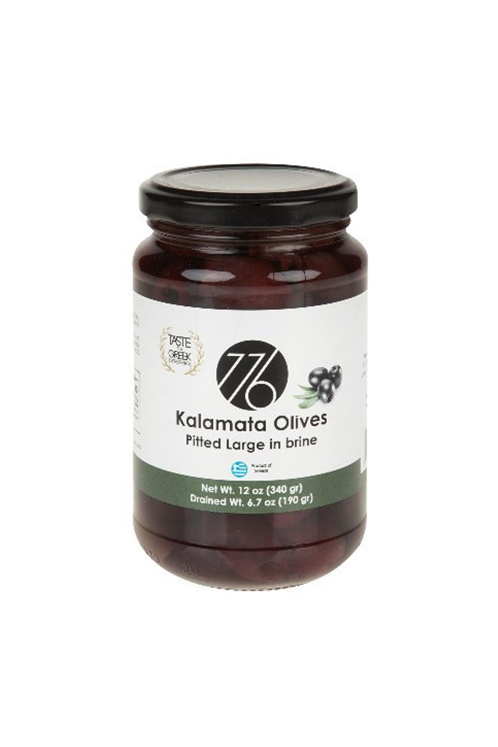 Greek_OLIVES PITTED GREEK KALAMATA JAR 340gr
