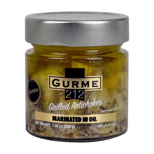Gurme212 Chargrilled Marinated Artichoke Quarters 7 oz Jar Antipasti | TG Gourmet