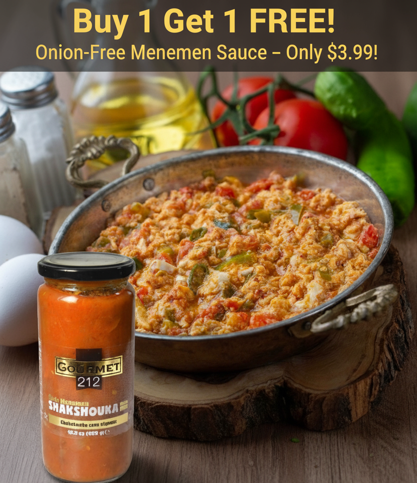 Gourmet212 Shakshuka without Onion 16 oz (Kosher) - Authentic Turkish & Mediterranean Food | TG Gourmet