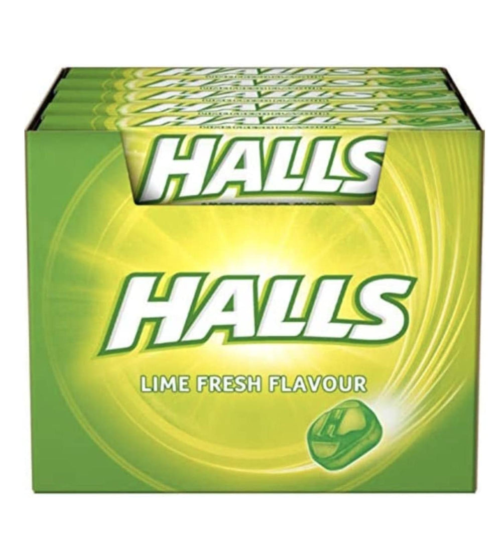 Halls Lime Menthol Cough Drops 9-Drop Sticks, 20-Pack Display | TG Gourmet
