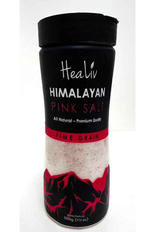 Himalayan Pink Salt Fine Grain 17.6 oz (500g) Big Bottle Shaker | TG Gourmet