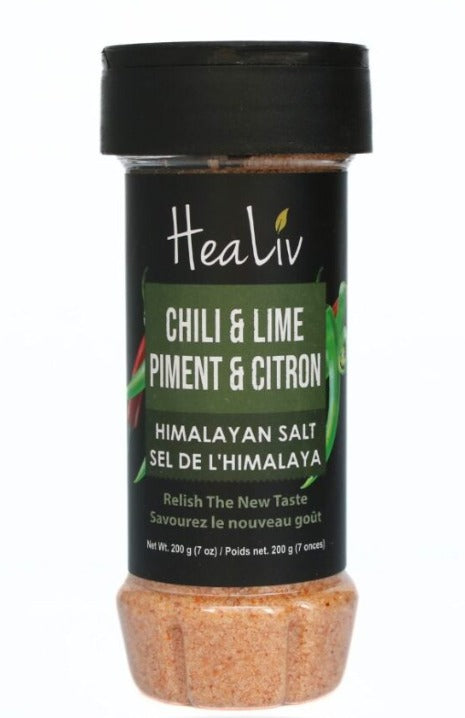 Himalayan Pink Salt Fine Grain Pet Bottle Shaker 200g | Chili Lime - Authentic Turkish & Mediterranean Food | TG Gourmet