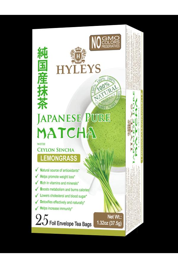 HYLEYS WELLNESS TEA MATCHA & LEMONGRASS 1.32oz - TULUMBA