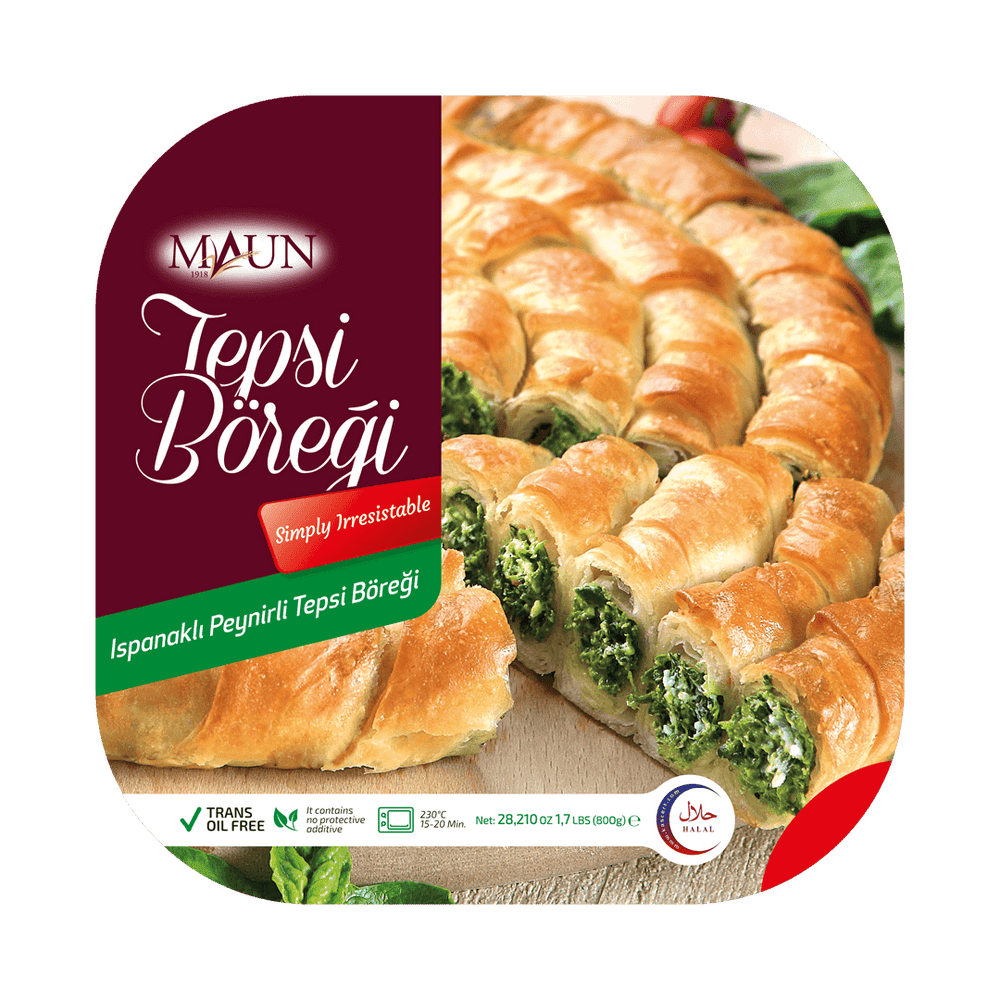 Maun Filo Pie With Spinach &amp; Cheese 800 gr(ıspanaklı tepsi böreği) - Authentic Turkish & Mediterranean Food | TG Gourmet