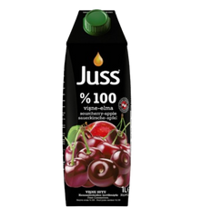 Juss 100% Sour Cherry & Apple Juice 33.8 fl oz (1 L) Tetra Pak - Visne | TG Gourmet