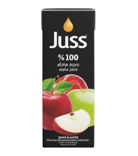 JUSS %100 APPLE JUICE 6.76 OZ (200ML) (TETRA PACK) - Authentic Turkish & Mediterranean Food | TG Gourmet