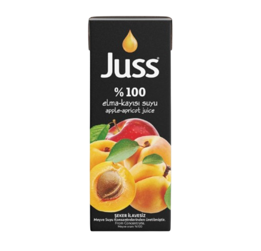 JUSS %100 APRICOT/APPLE JUICE 6.76 OZ (200ML) (TETRA PACK) - Authentic Turkish & Mediterranean Food | TG Gourmet