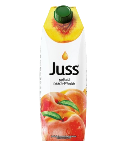 Juss Peach Nectar 33.8 fl oz (1 L) Tetra Pak - Thick Seftali Classic | TG Gourmet