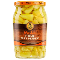 Melis Pickled Baby Peppers 24 fl oz (720 ml) Jar (Kosher) Biber Tursusu | TG Gourmet