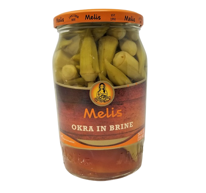 Melis Sultan Okra in Brine 24.3 fl oz (720 ml) Jar - Sultan Bamya | TG Gourmet