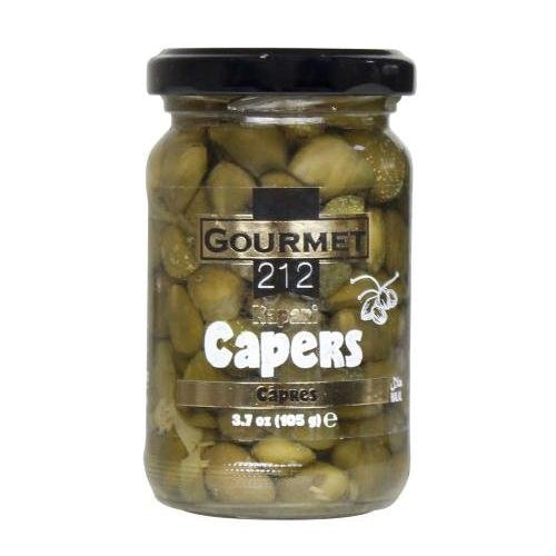 Gourmet212 Capers in Brine 3.7 oz Jar - Briny Mediterranean Sparks | TG Gourmet