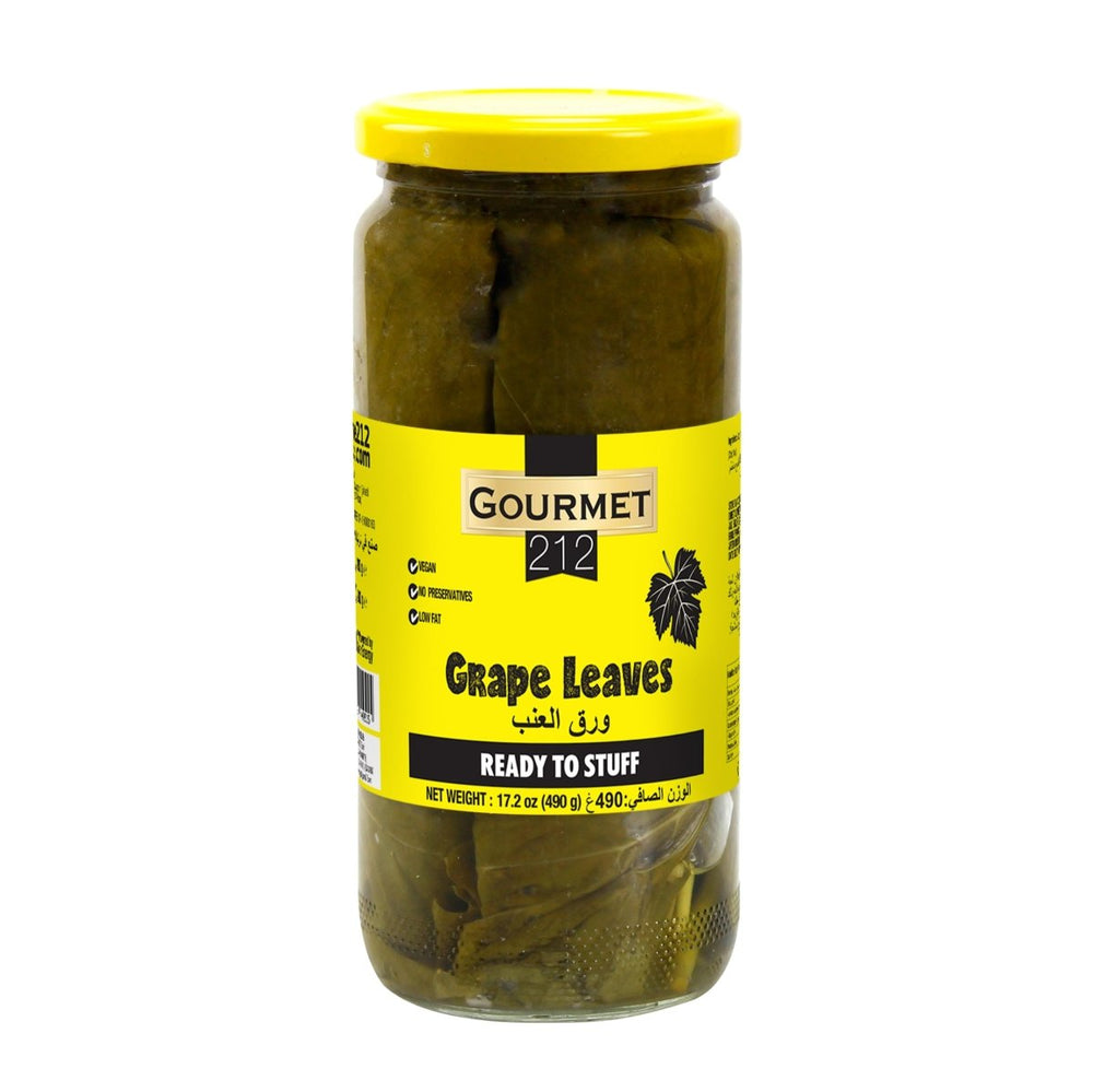 Gourmet212 Grape Leaves in Brine 17.3 oz (490g) Jar - Ready to Roll Dolma | TG Gourmet