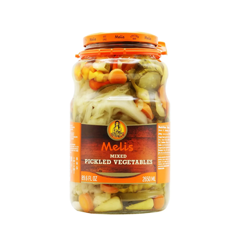 Melis Mixed Pickled Vegetables 89.6 fl oz (2650 ml) XL Jar Karisik Tursu | TG Gourmet