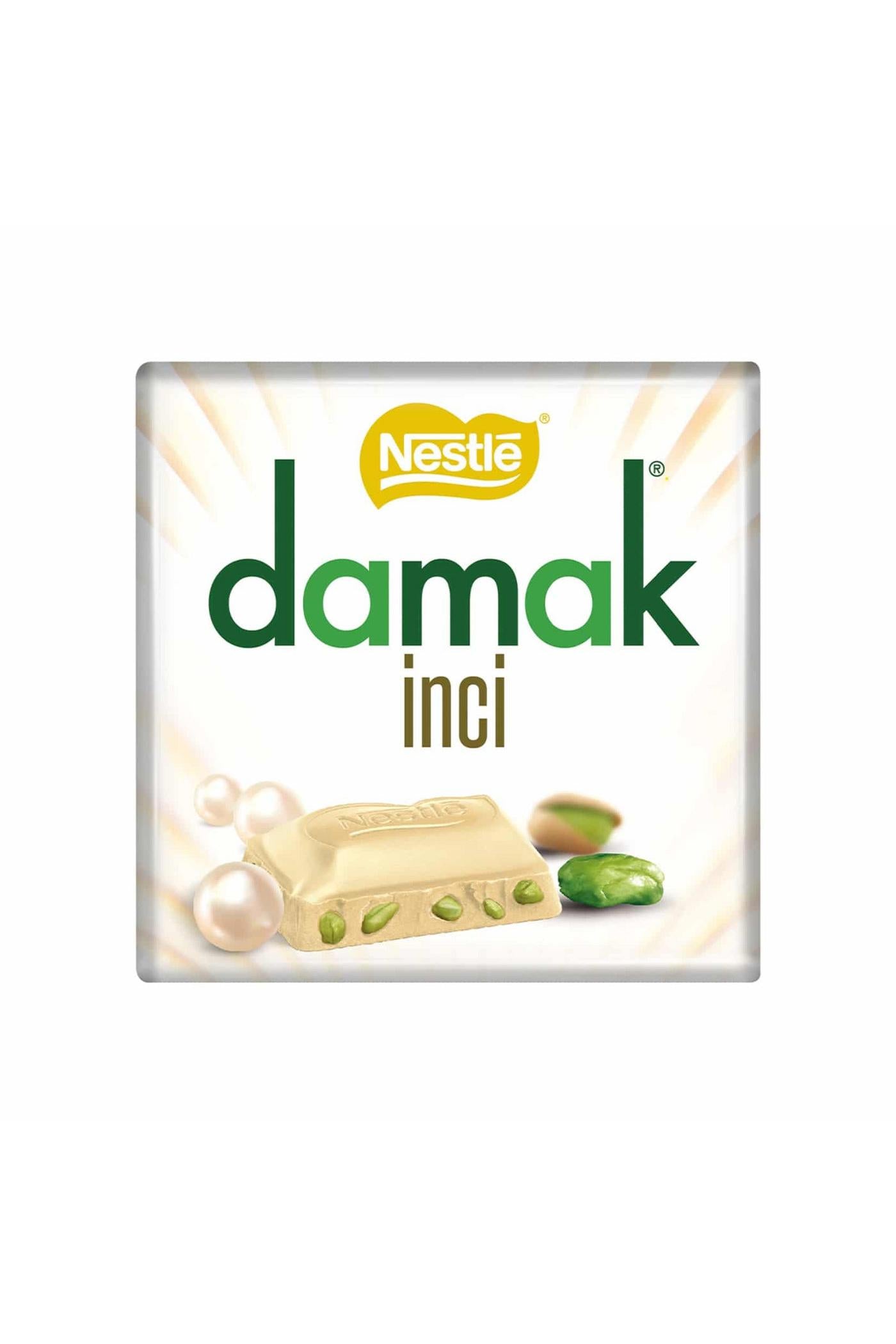 NESTLE DAMAK inci (Pearl) White Chocolate with Pistachios (6x60GR)