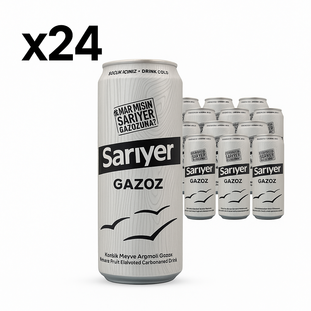Sarıyer Mixed Fruit Flavored Carbonated Drink 11.15 fl oz Can x 24 pcs