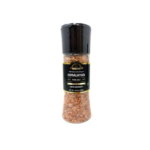 Rosolini Pink Himalayan Salt Grinder 13.75 oz Refillable Table Mill | TG Gourmet