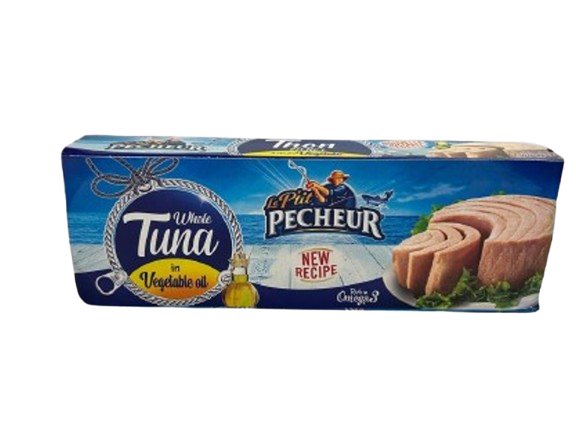 Tuna Fillet P'tit Pecheur In Vegetable Oil 3 x 2.82 oz (80 g) - Authentic Turkish & Mediterranean Food | TG Gourmet