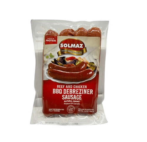 Solmaz BBQ Sausage Debreziner, Halal 16 oz (454g) - Grill Favorite | TG Gourmet