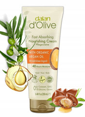 D'OLIVE Nourishing Hand & Body Cream Argan Oil 8.45 fl.oz.250 ml - Authentic Turkish & Mediterranean Food | TG Gourmet