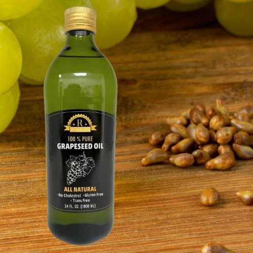 ROSOLINI %100 GRAPESEED OIL 34 fl oz (1000ml) - Authentic Turkish & Mediterranean Food | TG Gourmet