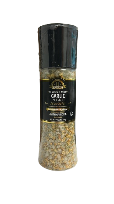 K - Rosolini Grinder 9.52 oz (270GR) Garlic Sea Salt - Authentic Turkish & Mediterranean Food | TG Gourmet