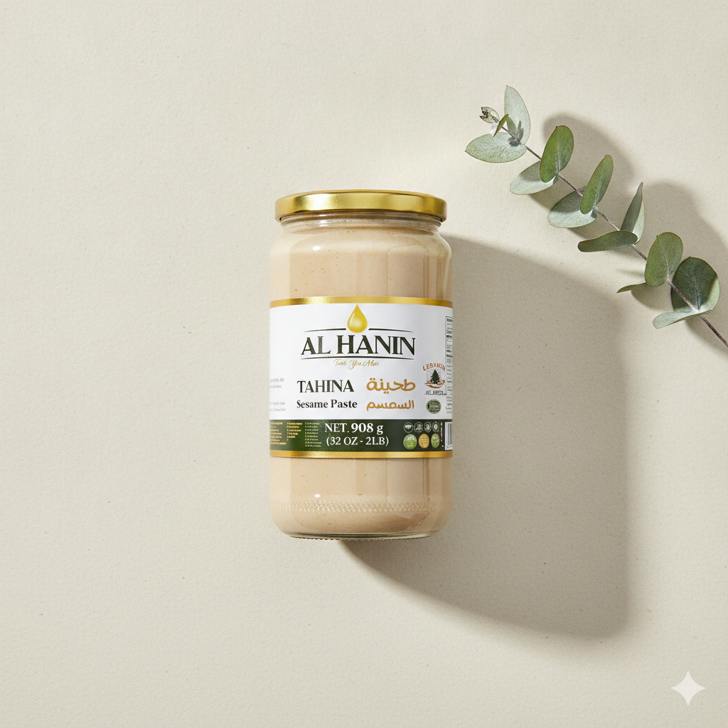 Al Hanin Tahini 2lbs (908g) Glass Jar