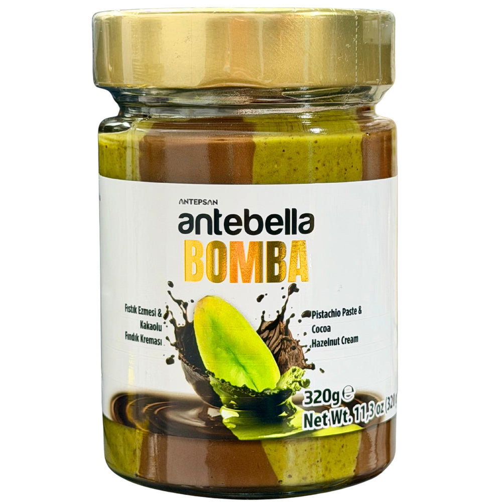 Antebella Bomba Pistachio & Chocolate Spread 70% Pistachio 11.3 oz (320 g)