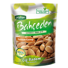 Peyman Bahceden Raw Almonds 5.29 oz (150g) - Gluten Free - High Fiber - Authentic Turkish & Mediterranean Food | TG Gourmet