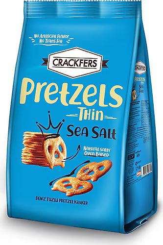 Bifa Crackfers Pretzel Crackers with Sea Salt 5.29oz - Authentic Turkish & Mediterranean Food | TG Gourmet