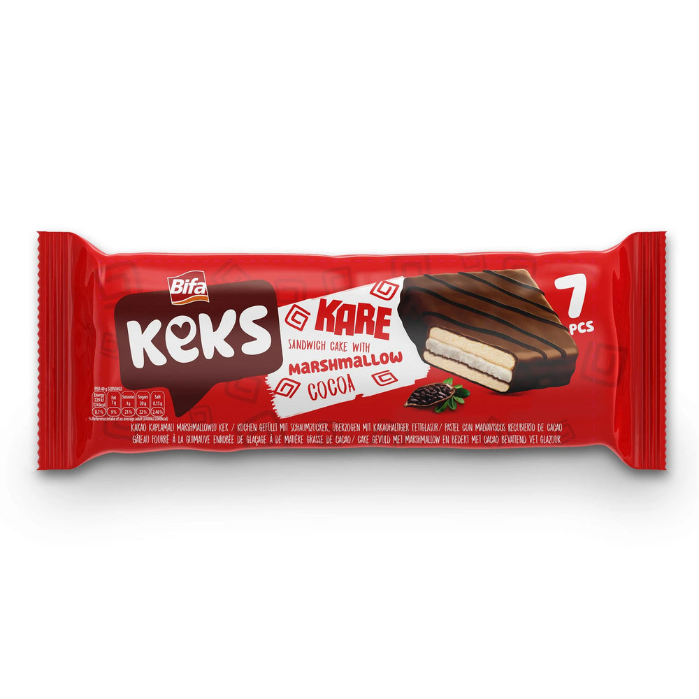 BIFA KEKS COCOA COATED CAKE WITH MARSHMALLOW 175GR - Authentic Turkish & Mediterranean Food | TG Gourmet