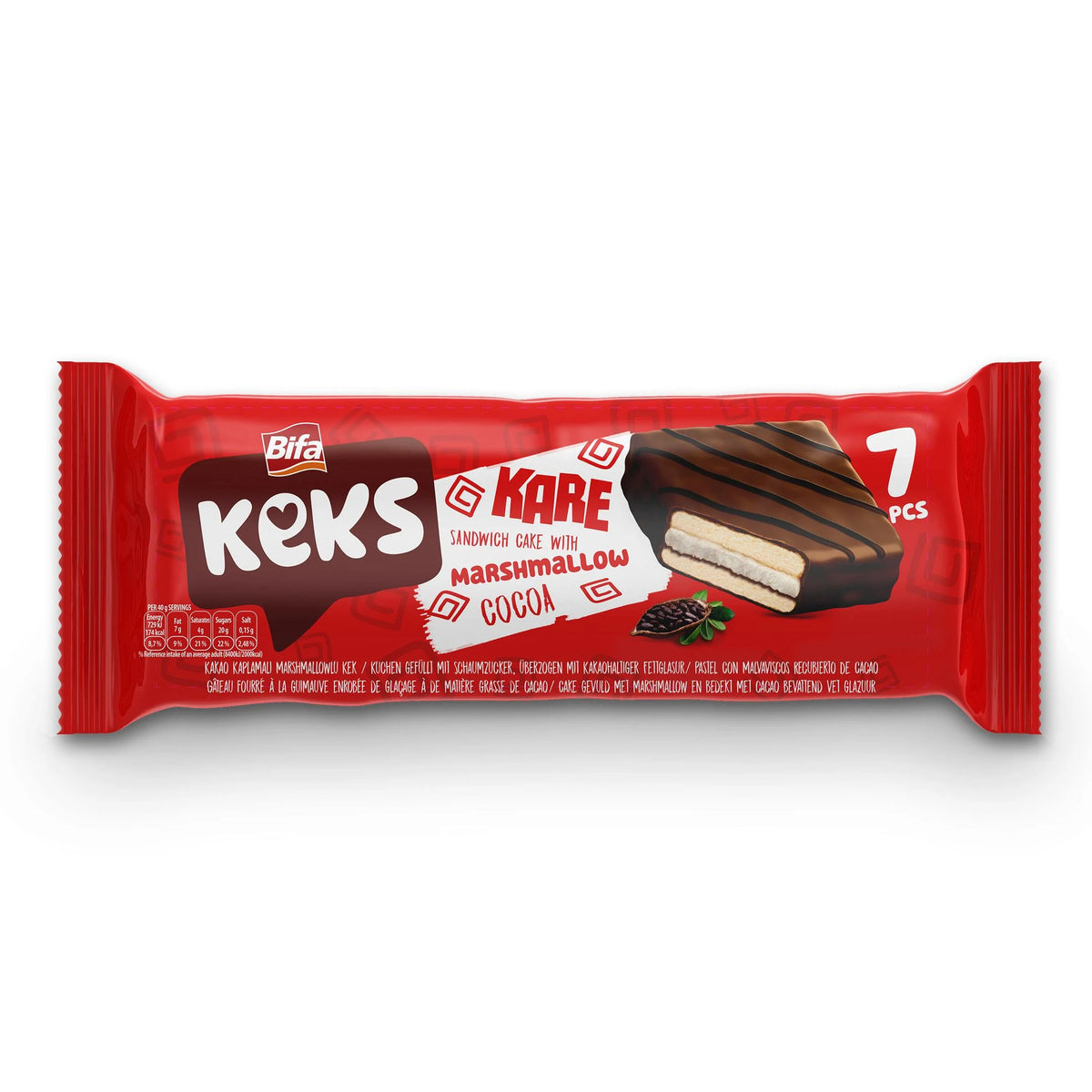 BIFA KEKS COCOA COATED CAKE WITH MARSHMALLOW 175GR - Authentic Turkish & Mediterranean Food | TG Gourmet