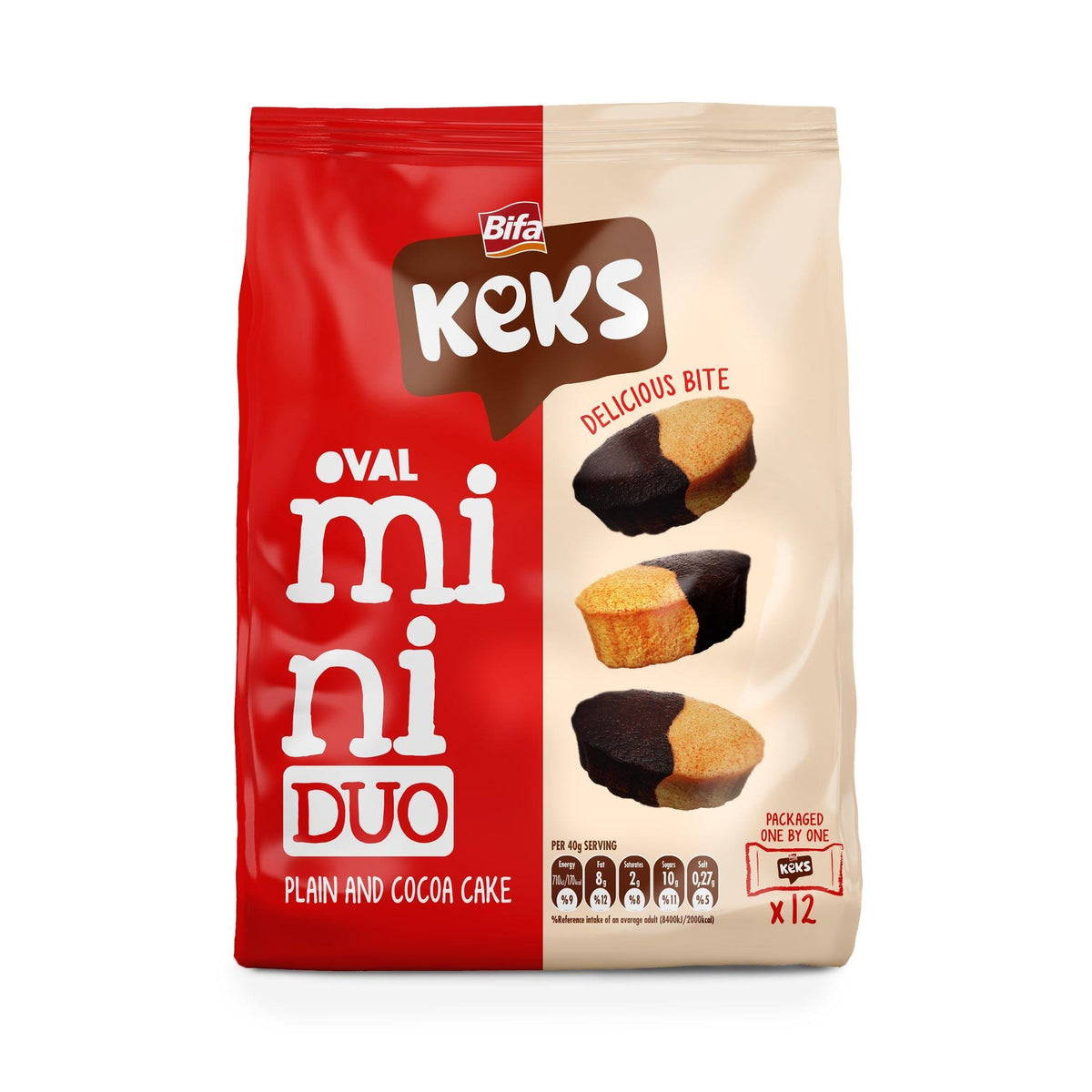 Bifa Keks Mini Oval Plain and Cocoa Cake – 170 g - Authentic Turkish & Mediterranean Food | TG Gourmet