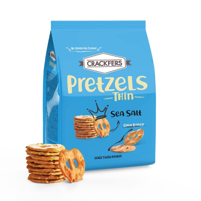 Bifa Crackfers Pretzel Crackers with Sea Salt 5.29oz - Authentic Turkish & Mediterranean Food | TG Gourmet