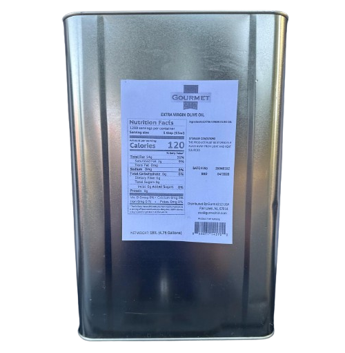 Gourmet212 Extra Virgin Olive Oil 4.75 Gallon (18 L) Foodservice Tin | TG Gourmet